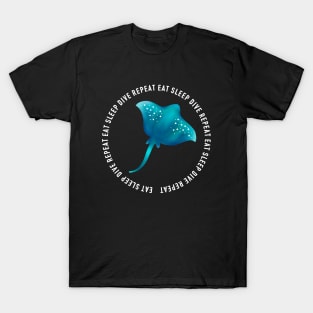 eat sleep dive repeat T-Shirt